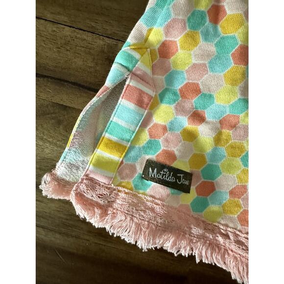 NEW Matilda Jane Dream Chasers Dots On Dots Yellow Pink Swim Fringe Cover Up 10 - Picture 5 of 6